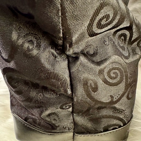 Brighton Black Swirly Embossed Tote Bag - Picture 4 of 8